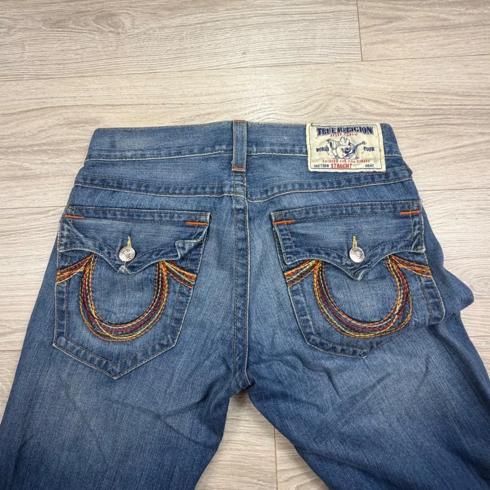 True Religion Straight Leg Jeans Mens 31 Flap Pocket Horseshoe MR2859E84 USA‎